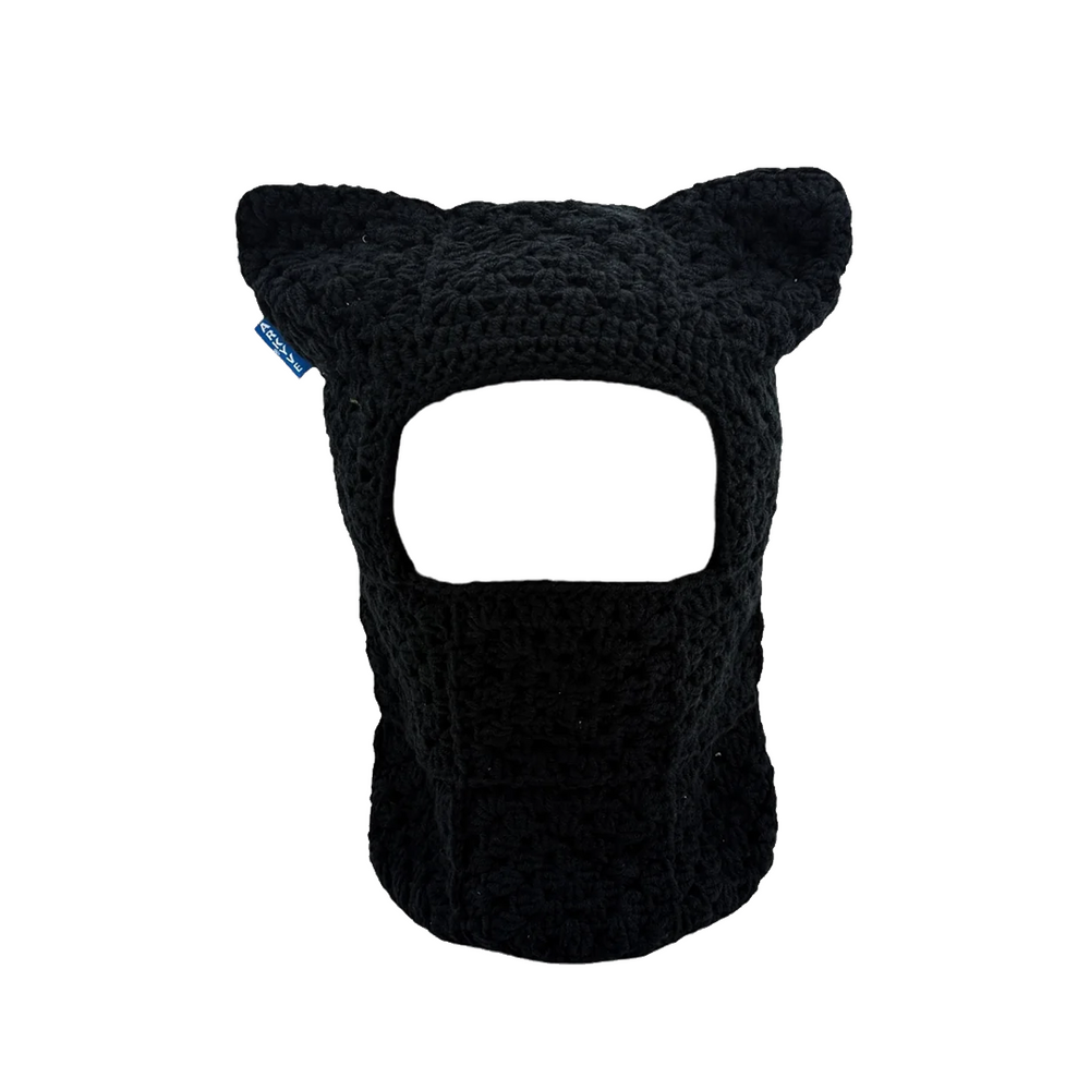 SHADOW CROCHET SKI MASK BLACK