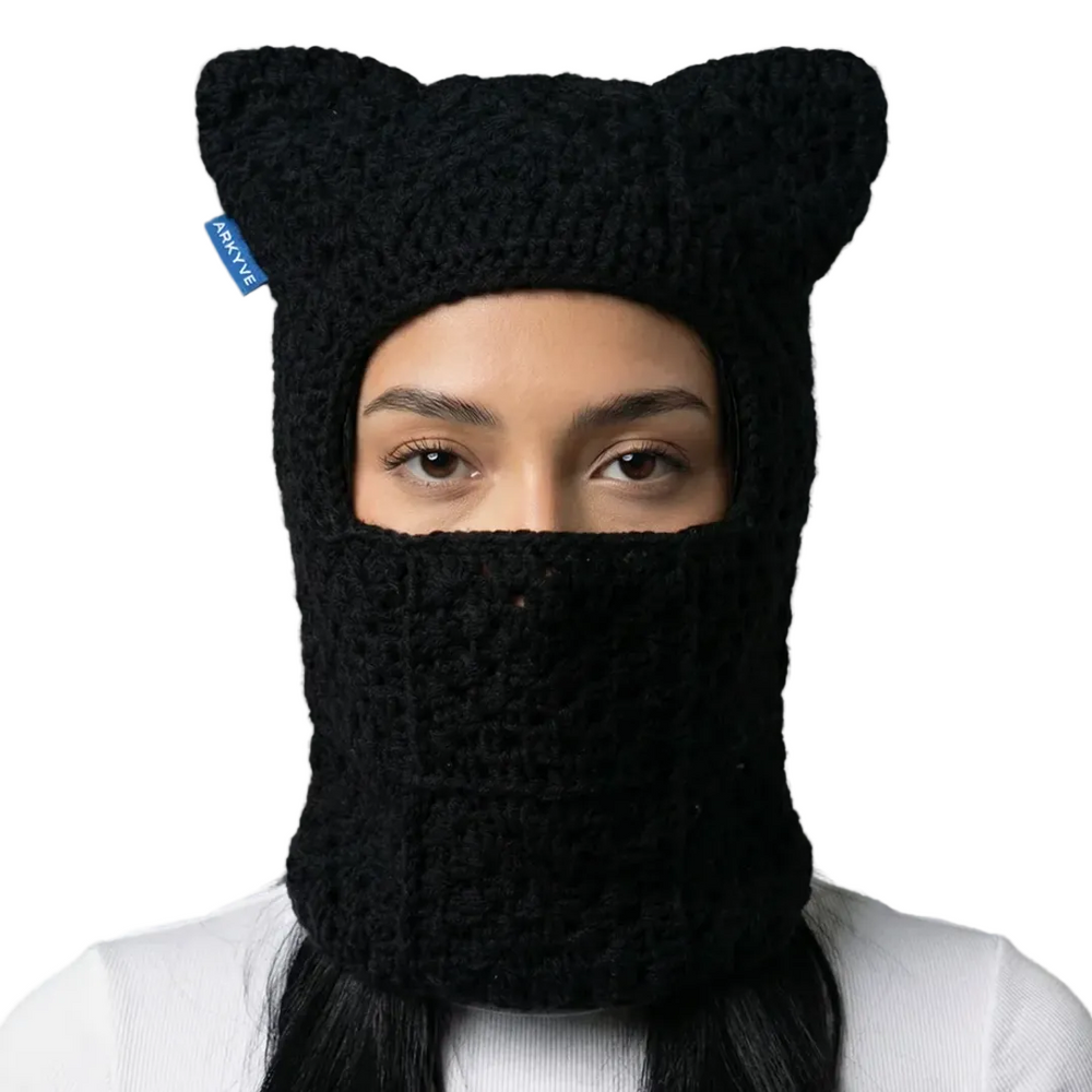 SHADOW CROCHET SKI MASK BLACK