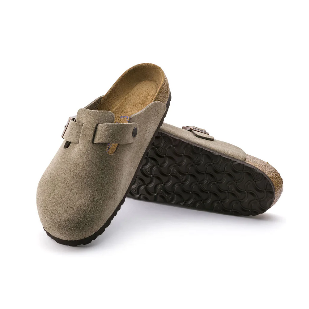 BOSTON SOFT FOOTBED SUEDE LEATHER TAUPE