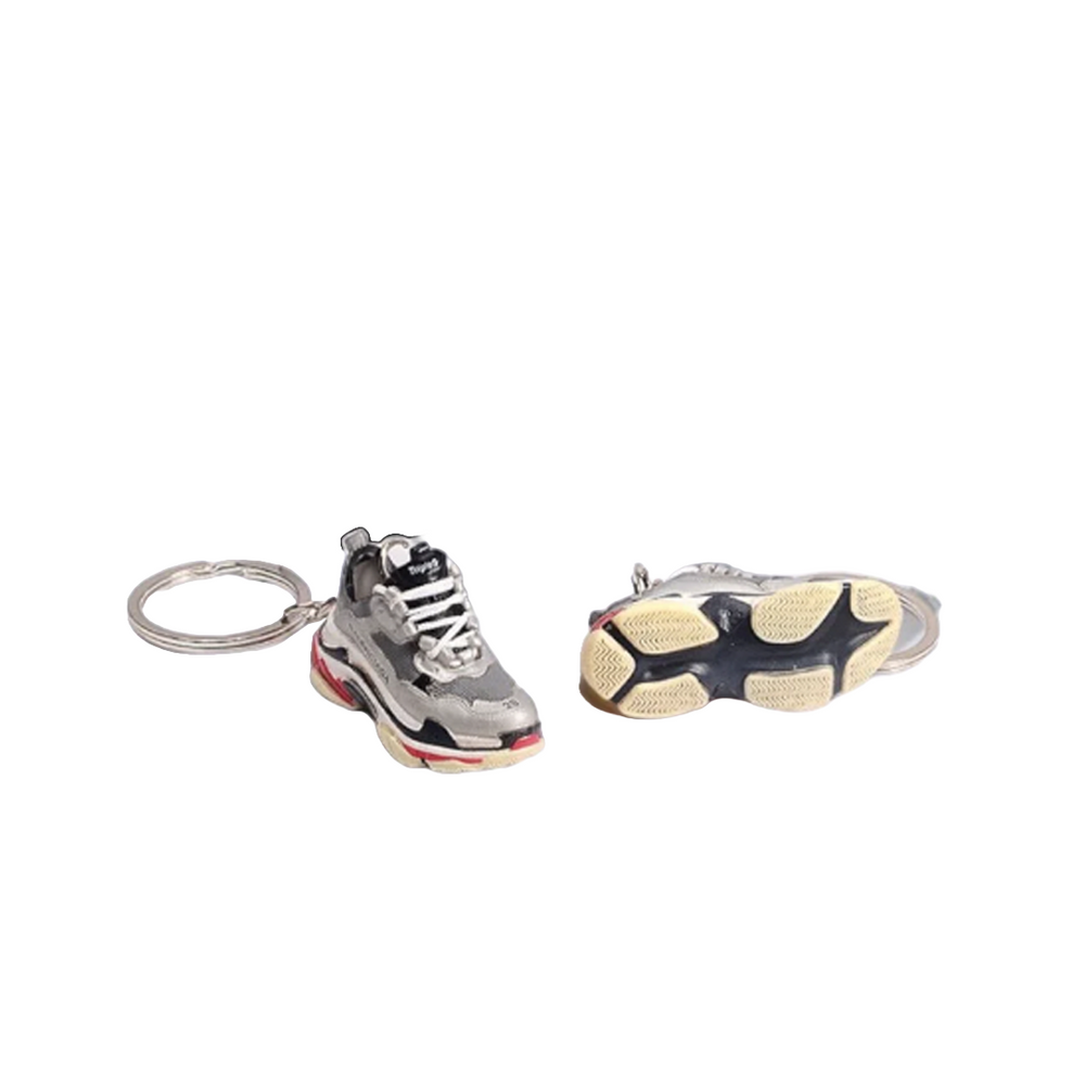 BALENCIAGA  SILVER TRIPLE S SNEAKER KEYCHAIN