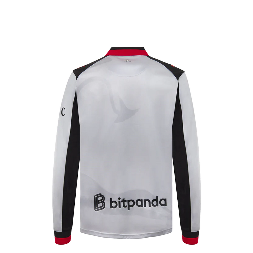 SLAM JAM + AC MILAN 4TH KIT LIMITED EDITION LS JERSEY SILVER MIST