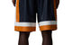 STADIUM LEATHER SHORTS NAVY/ORANGE/ECRU