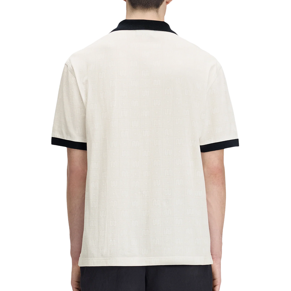 MEYBA X FRED PERRY PRINTED POLO SHIRT ECRU