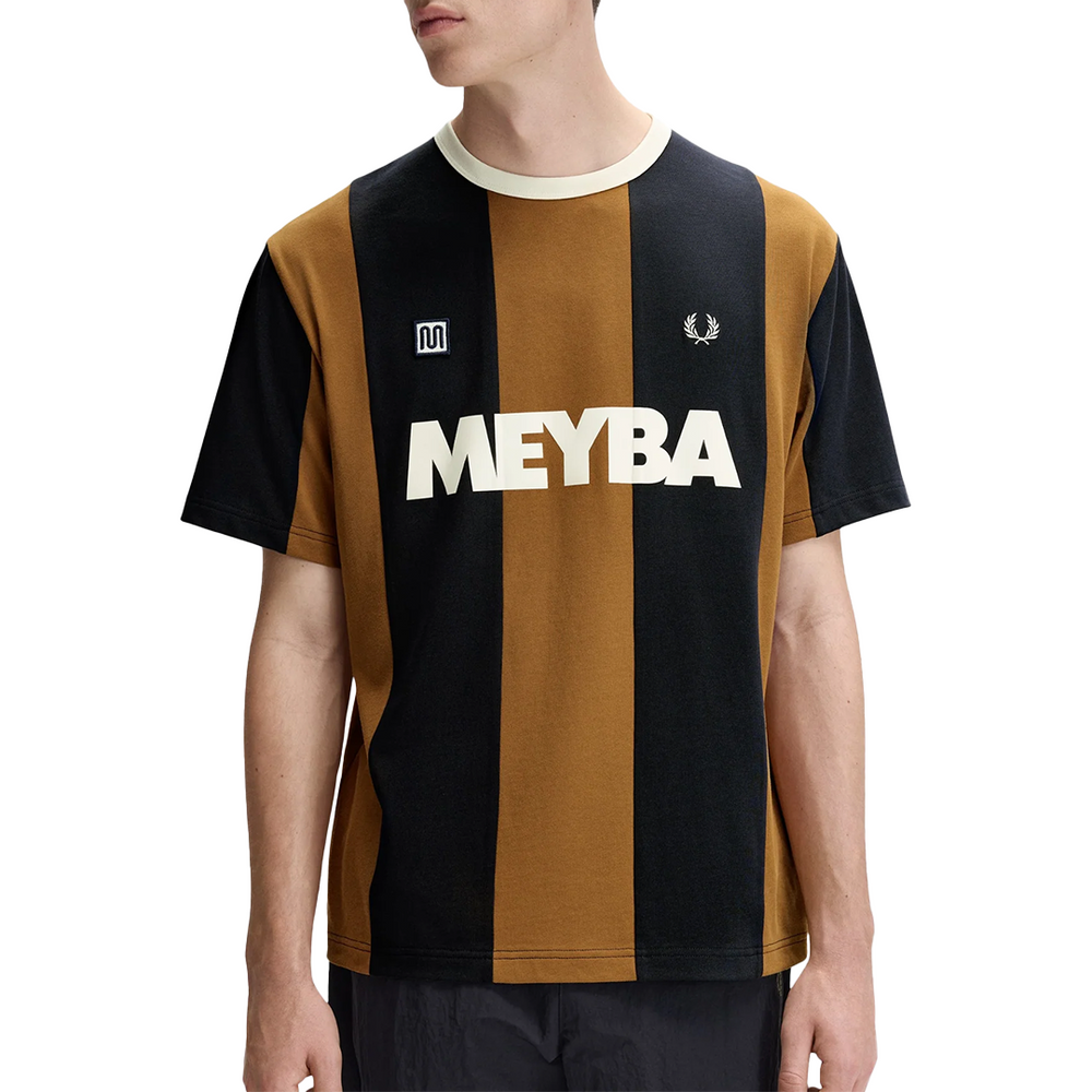 MEYBA X FRED PERRY CUT & SEW T-SHIRT DARK CARAMEL