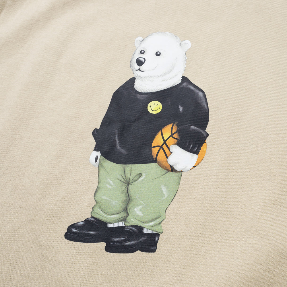 SMILEY POLAR BEAR T-SHIRT WOOD ASH