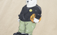 SMILEY POLAR BEAR T-SHIRT WOOD ASH