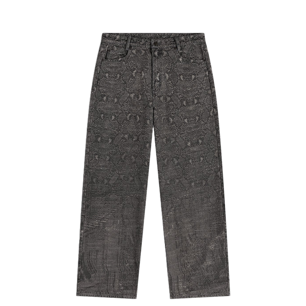 DENIM SNAKE OVERSIZED JEANS