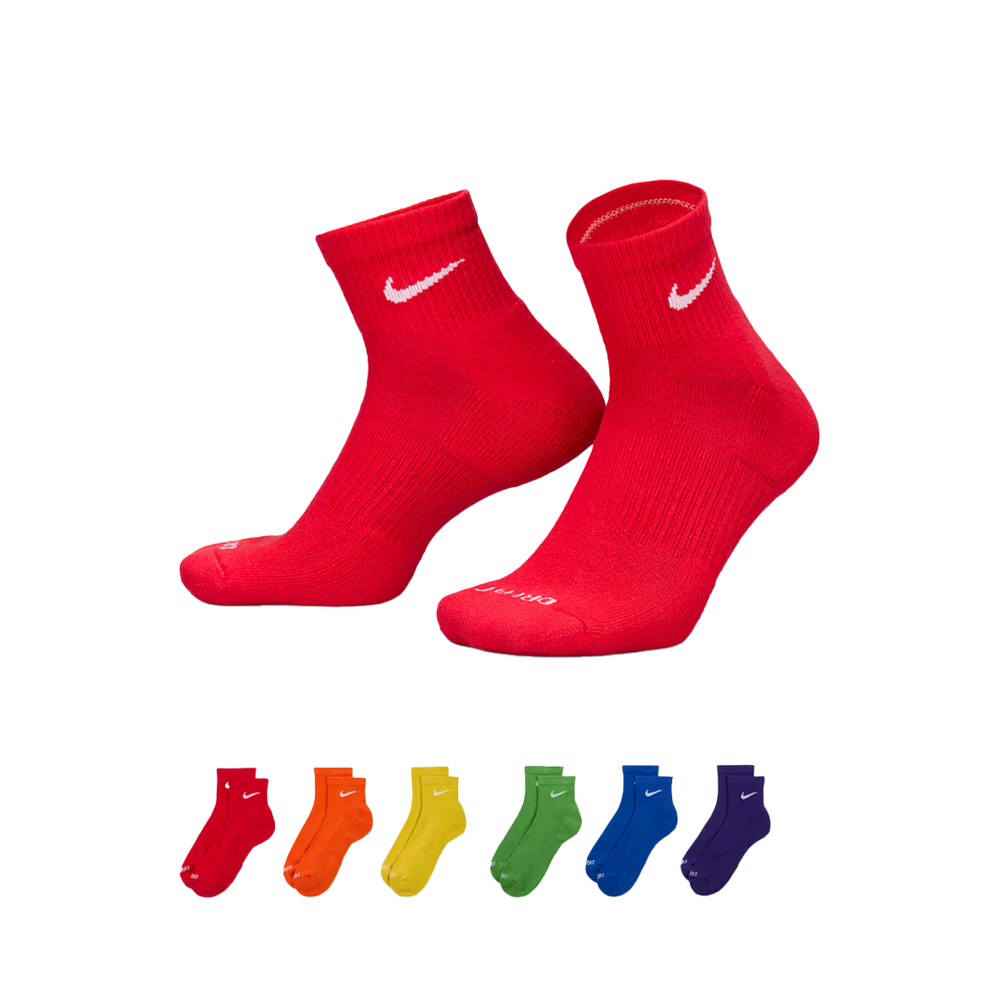 EVERYDAY PLUS CUSHIONED TRAINING ANKLE SOCKS (6 PAIRS) MULTI-COLOR