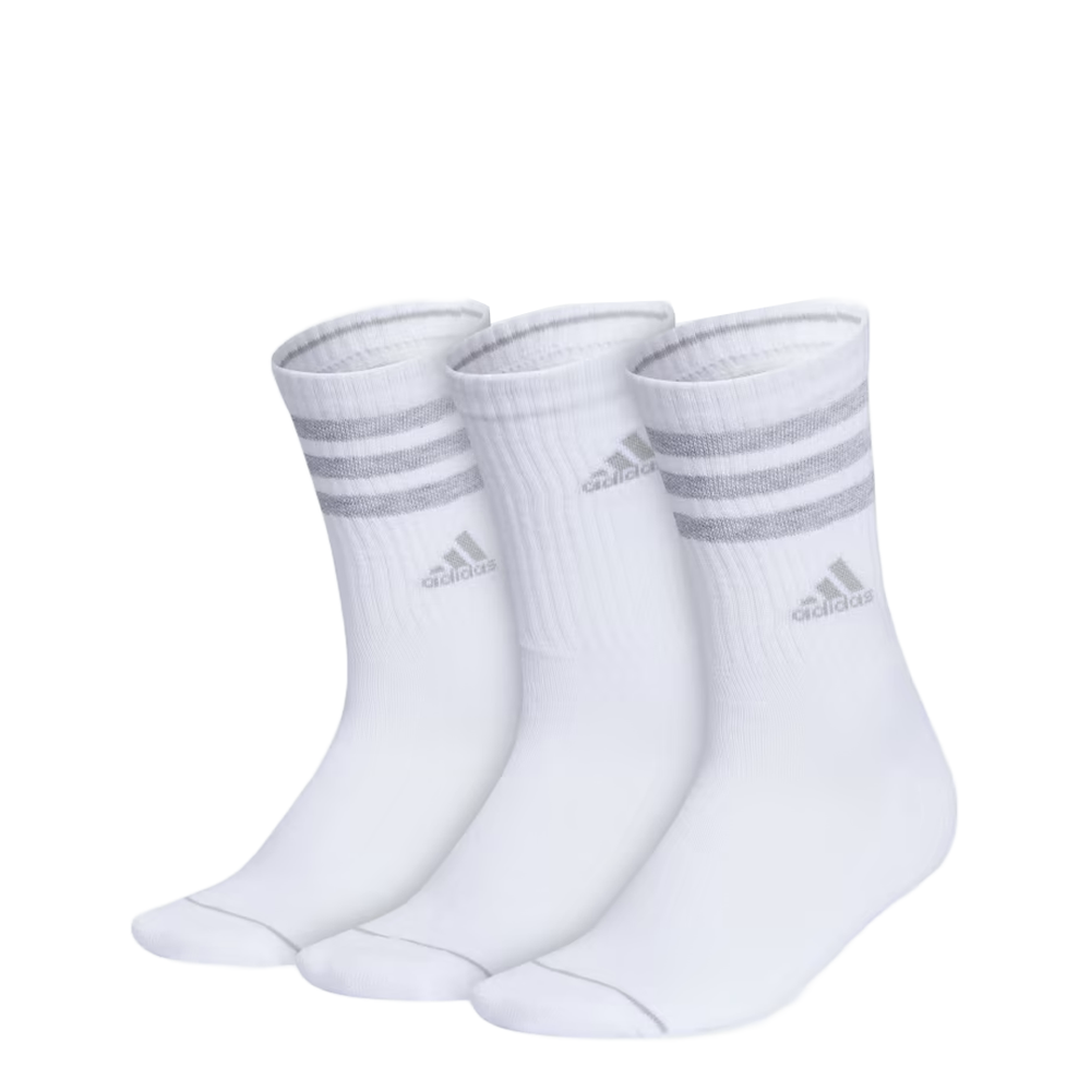 WOMEN’S CUSHIONED 3-STRIPES CREW SOCKS 3-PACK