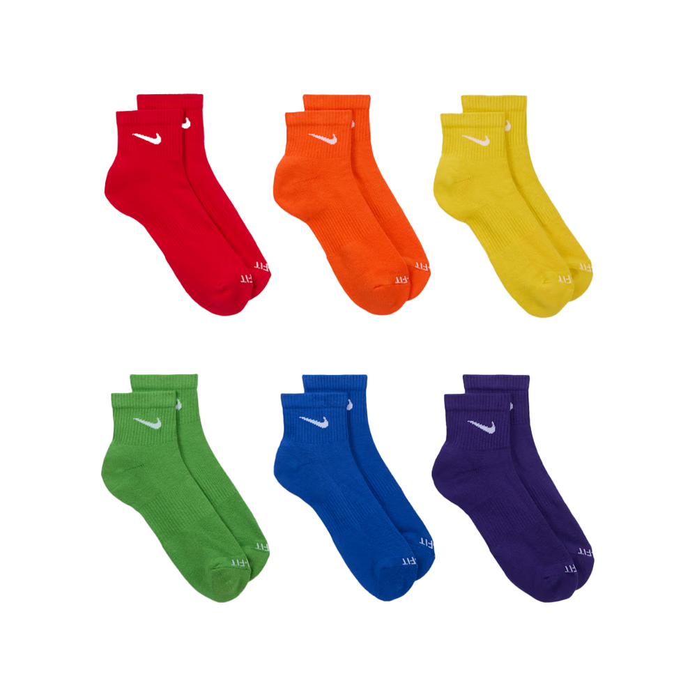 EVERYDAY PLUS CUSHIONED TRAINING ANKLE SOCKS (6 PAIRS) MULTI-COLOR