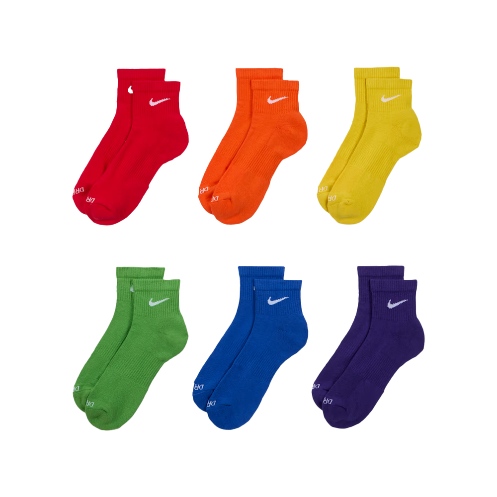 EVERYDAY PLUS CUSHIONED TRAINING ANKLE SOCKS (6 PAIRS) MULTI-COLOR