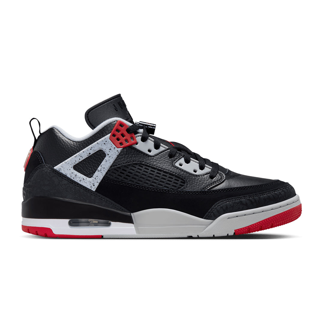 black and red jordan spizike