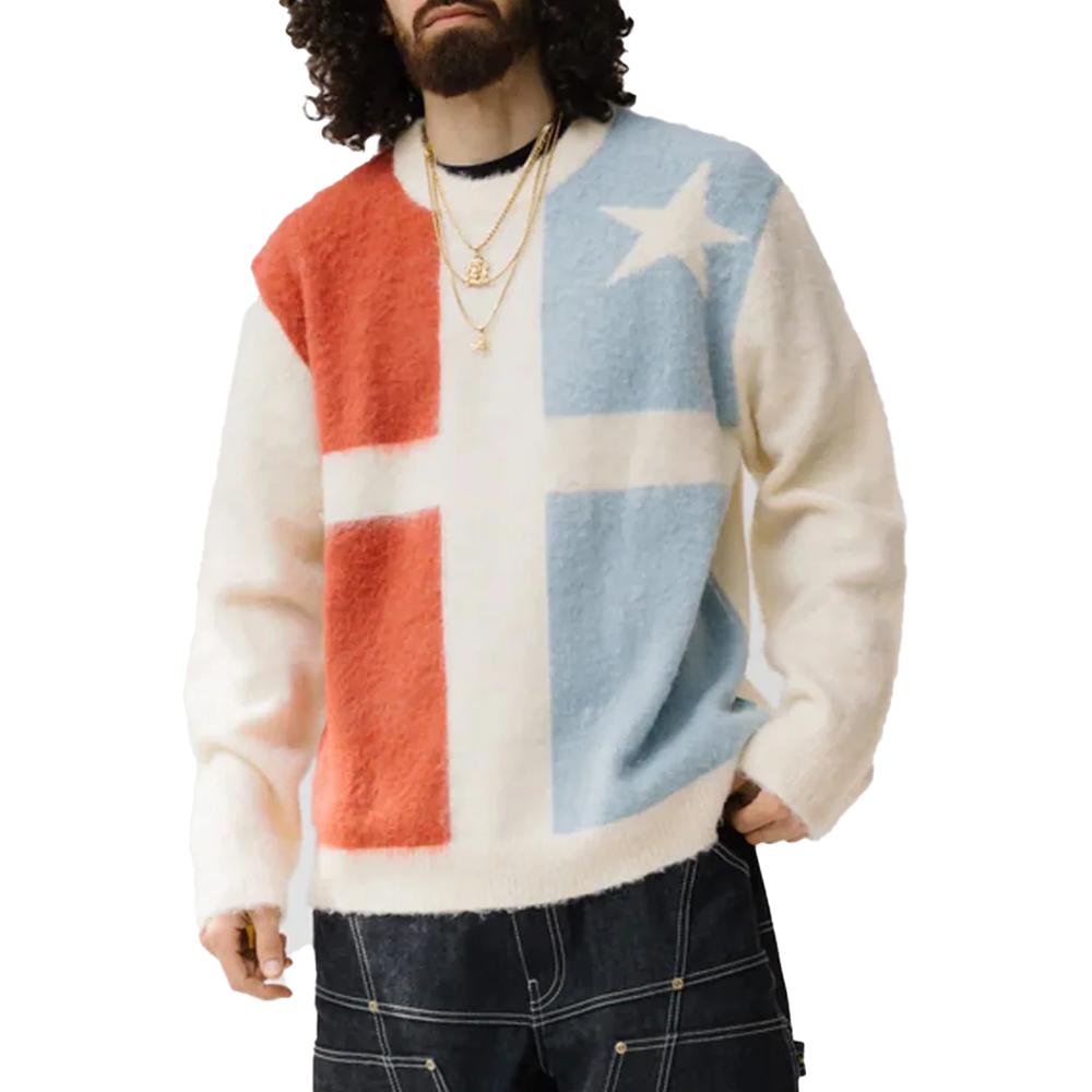 LARES FLAG SWEATER WHITE