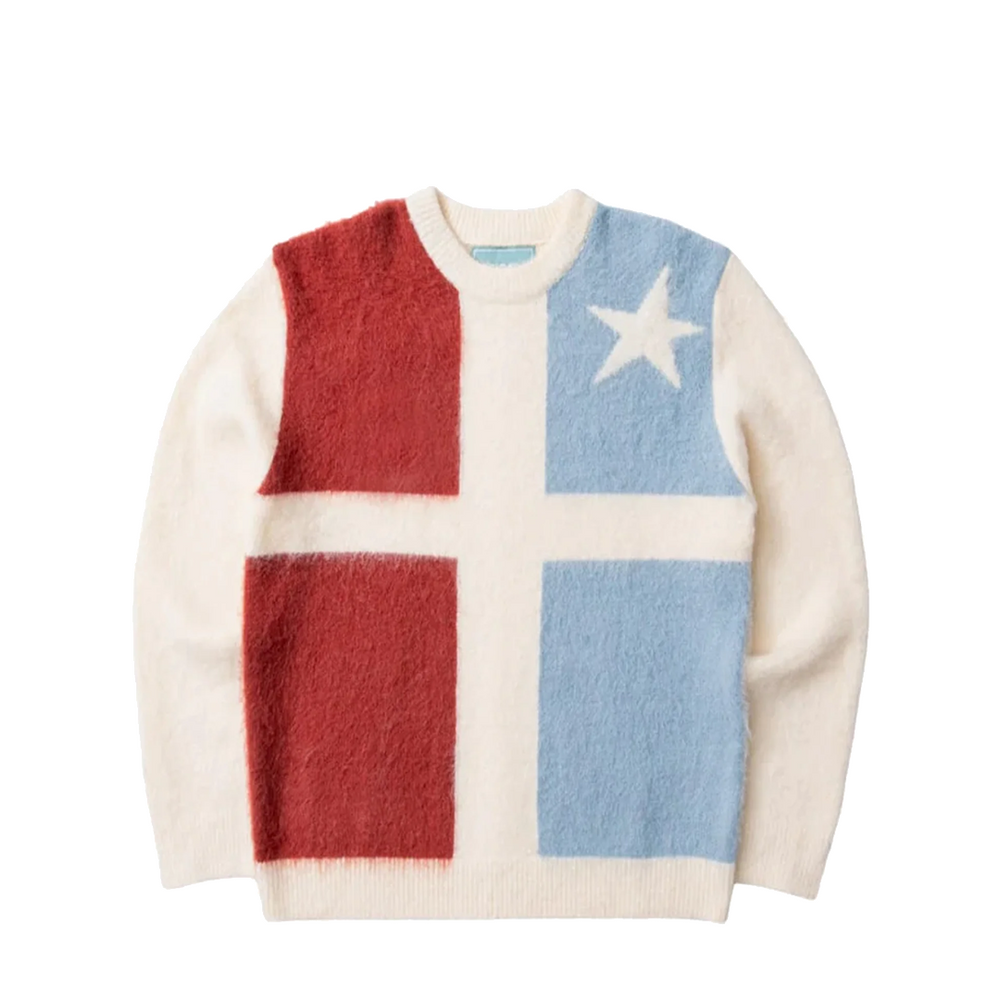 LARES FLAG SWEATER WHITE