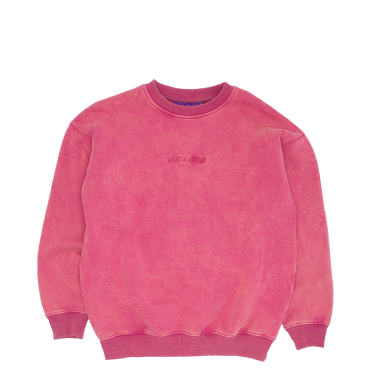 LITTLE STAMP SNOW WASH CREWNECK MAGENTA