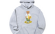 STAND FOR PEACE BEAR HOODIE ASH GREY