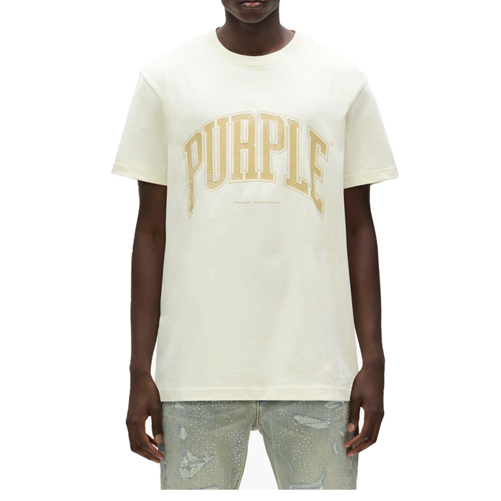 STITCHED STARS TEE WHISPER WHITE