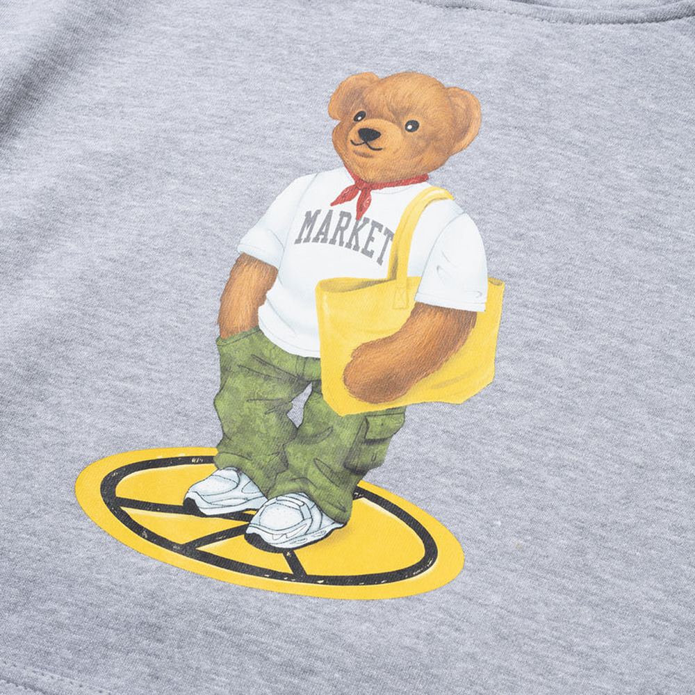 STAND FOR PEACE BEAR HOODIE ASH GREY