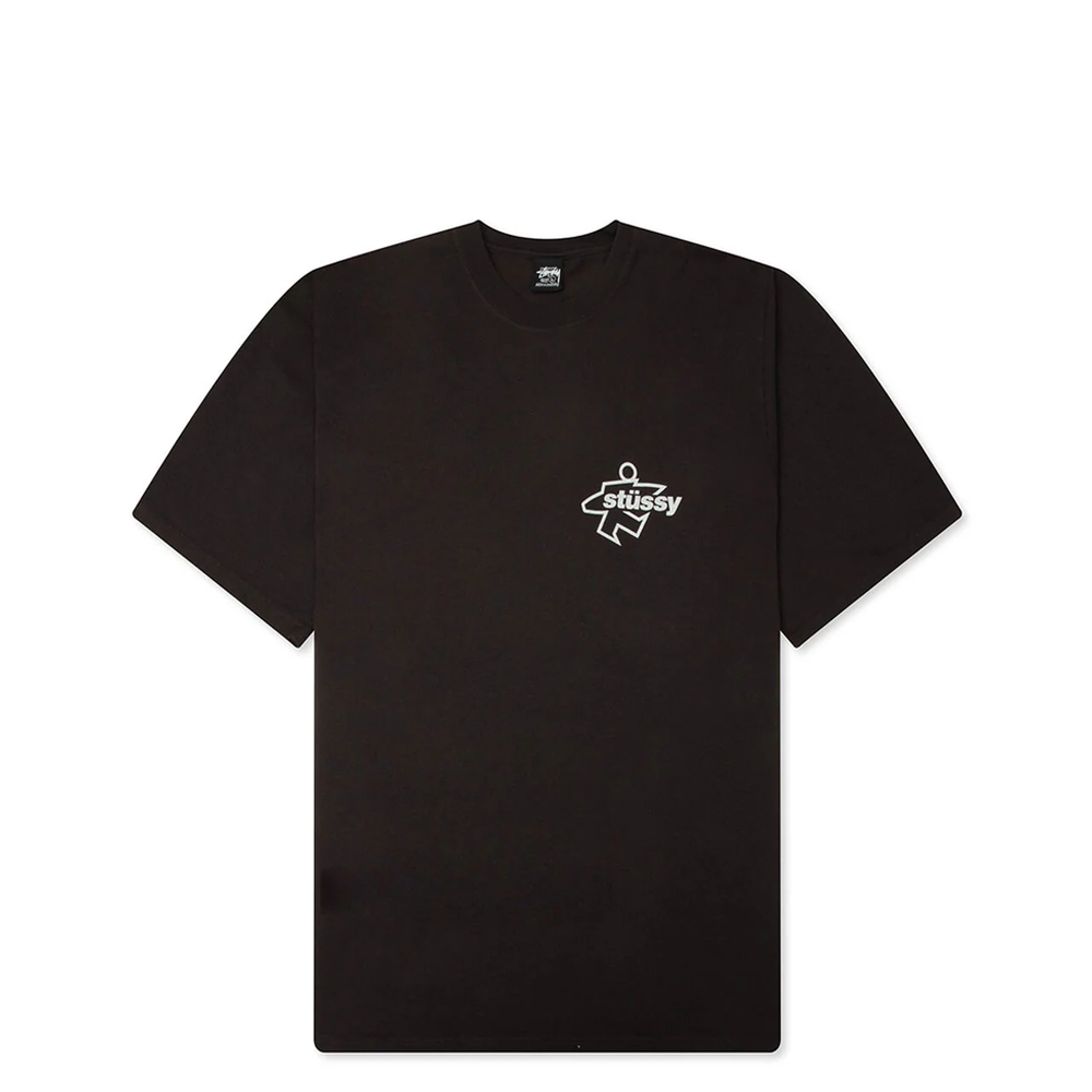 SURF SIZE PIGMENT DYED T-SHIRT FADED BLACK
