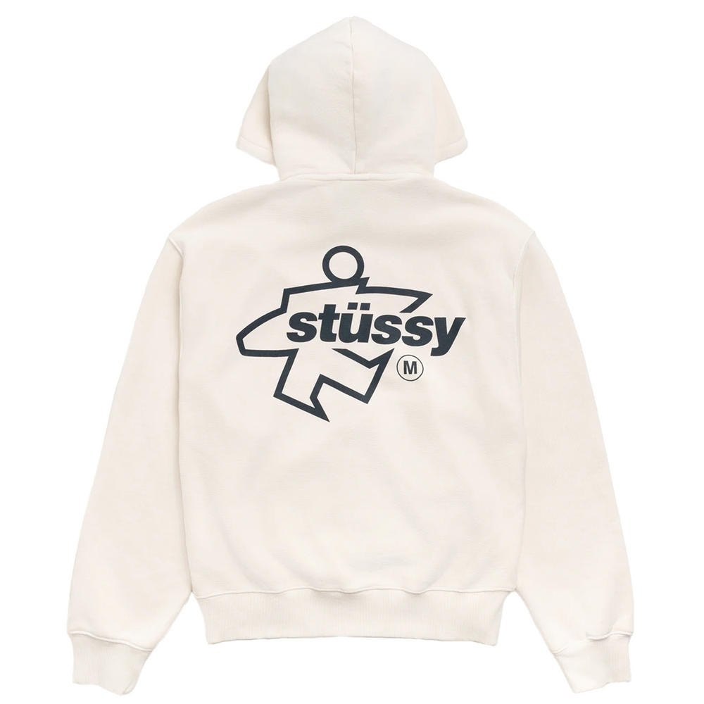 SURF SIZE ZIP HOODIE BONE
