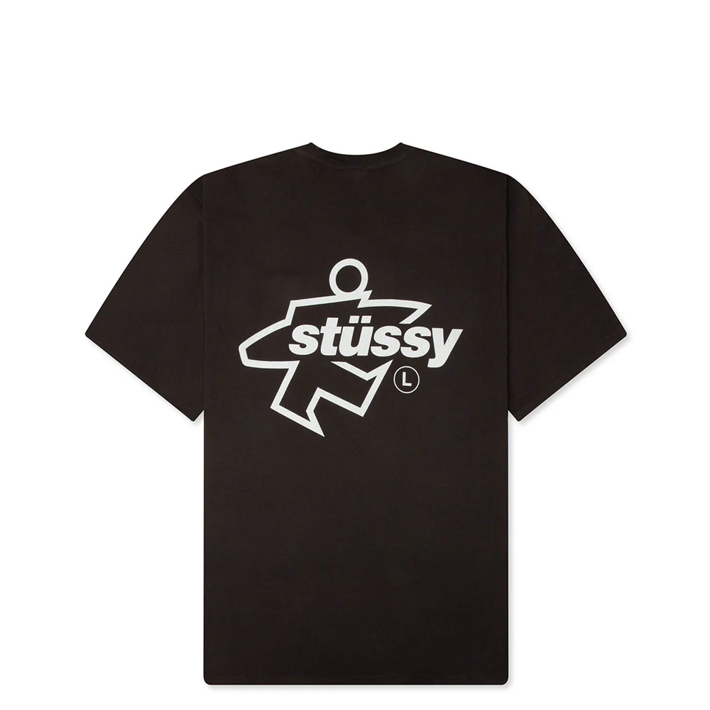 SURF SIZE PIGMENT DYED T-SHIRT FADED BLACK