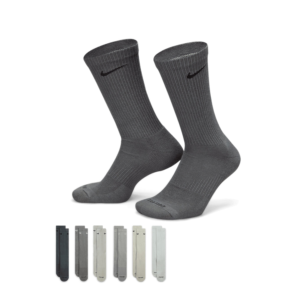 EVERYDAY PLUS CUSHIONED CREW SOCKS - 6 PACK