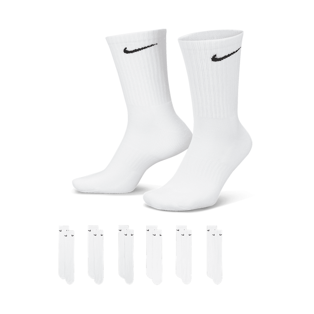 EVERYDAY CUSHIONED CREW SOCKS WHITE / BLACK