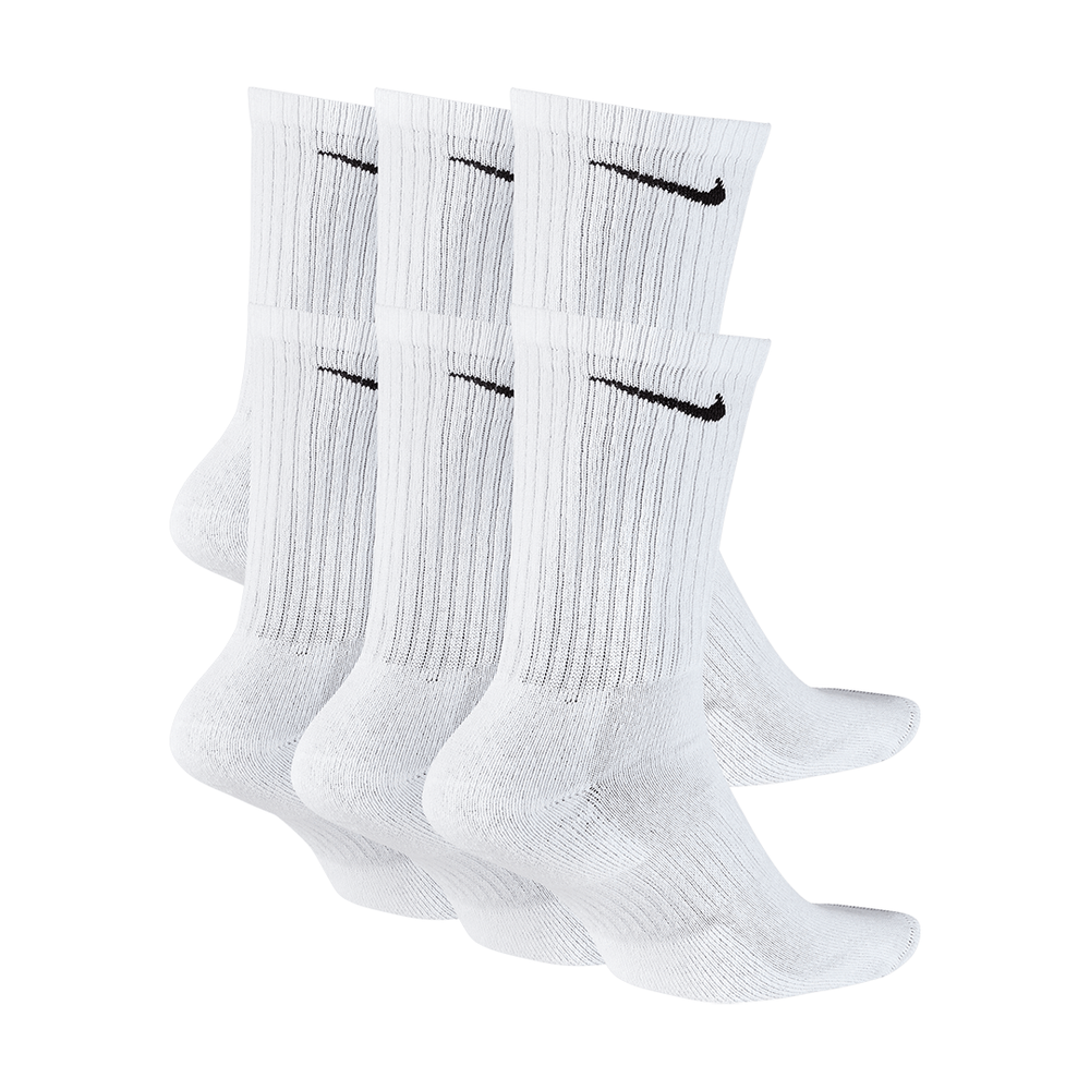EVERYDAY CUSHIONED CREW SOCKS WHITE / BLACK