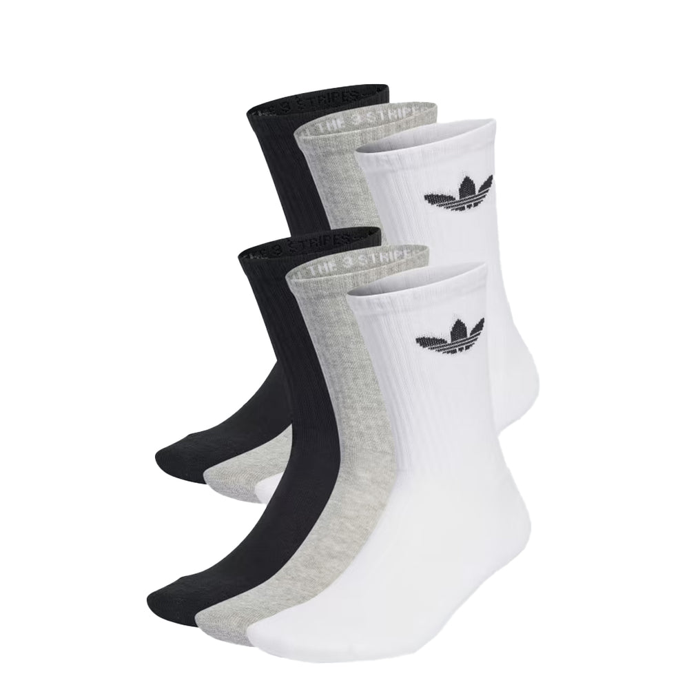 TREFOIL CUSHION CREW SOCKS (6 PAIRS)