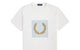 FRED PERRY STRIPED LAUREL WREATH T-SHIRT SNOW WHITE