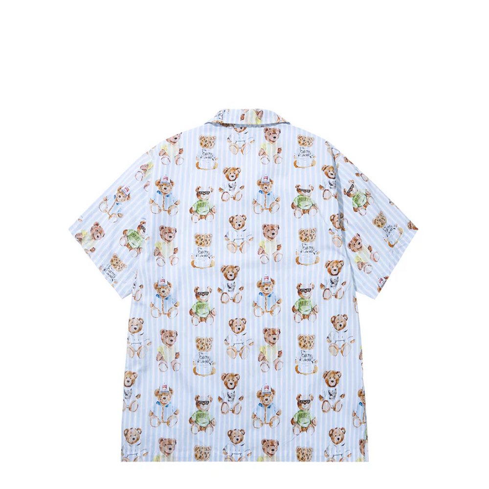 TEDDY STRIPED SHORT SLEEVE WOVEN SHIRT MULTI/BLUE