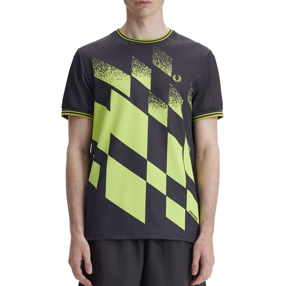 TENNIS PRINTED T-SHIRT ANCHOR GREY