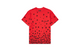 TEXTURED JERSEY RED SCATTERED MONOGRAM TEE