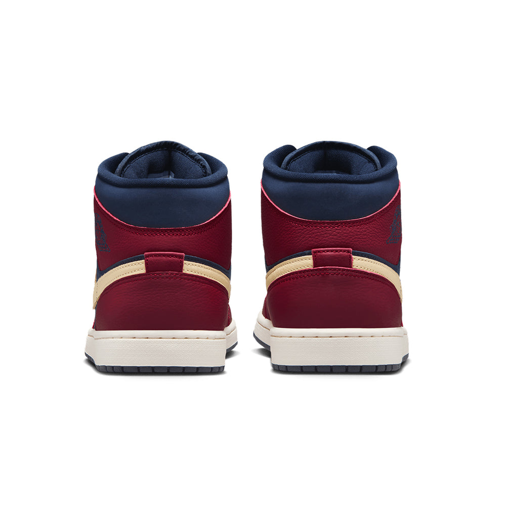 AIR JORDAN 1 MID SE TEAM RED/ PALE VANILLA
