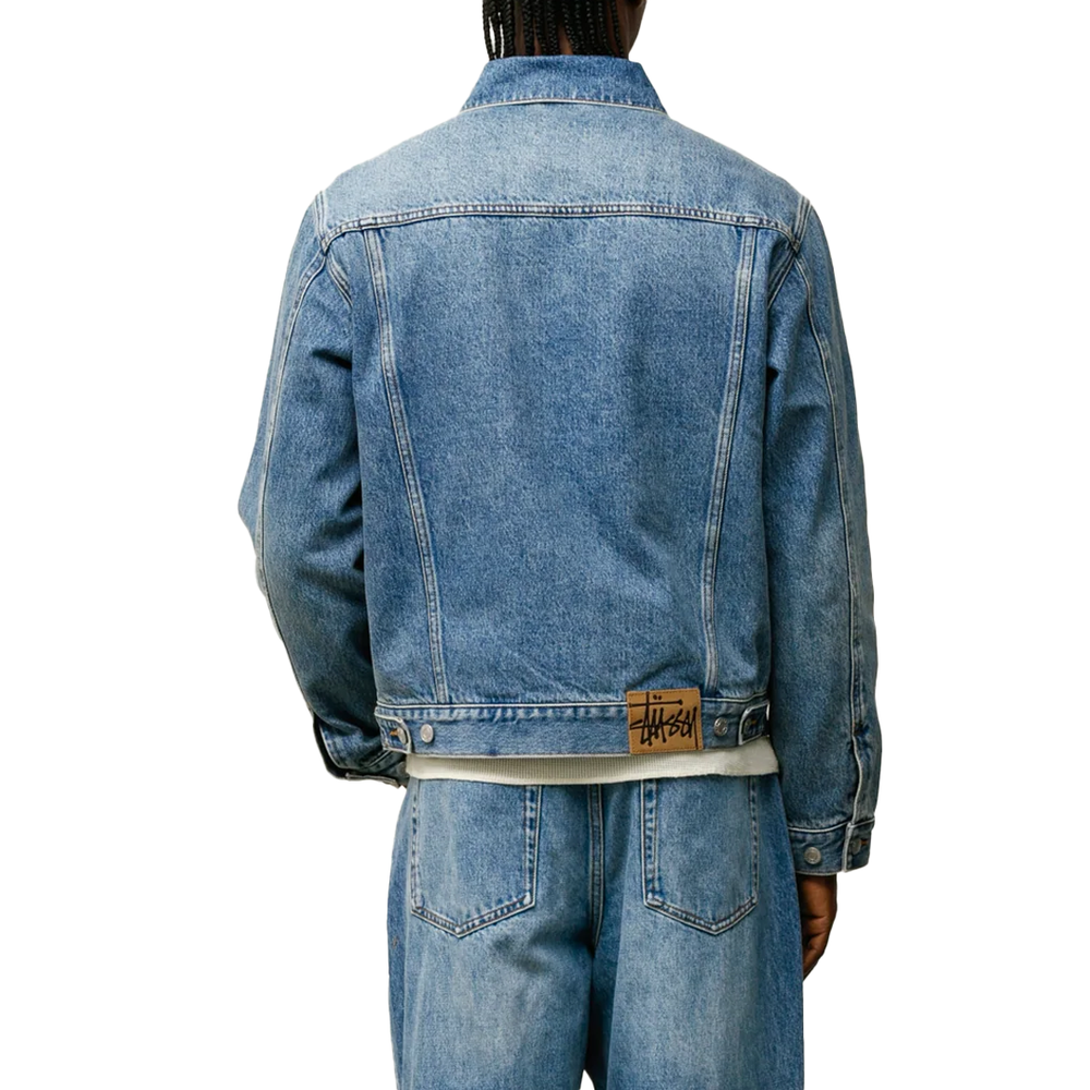 LINED DENIM TRUCKER INDIGO STONE WASH