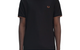 TRIM DETAIL CREPE PIQUE T-SHIRT BLACK