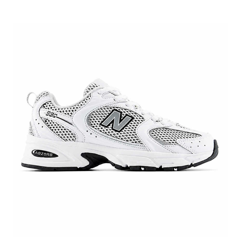 530 WHITE / SILVER METALLIC & BLACK