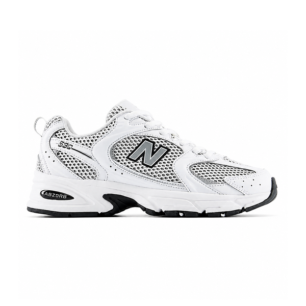 530 WHITE / SILVER METALLIC & BLACK