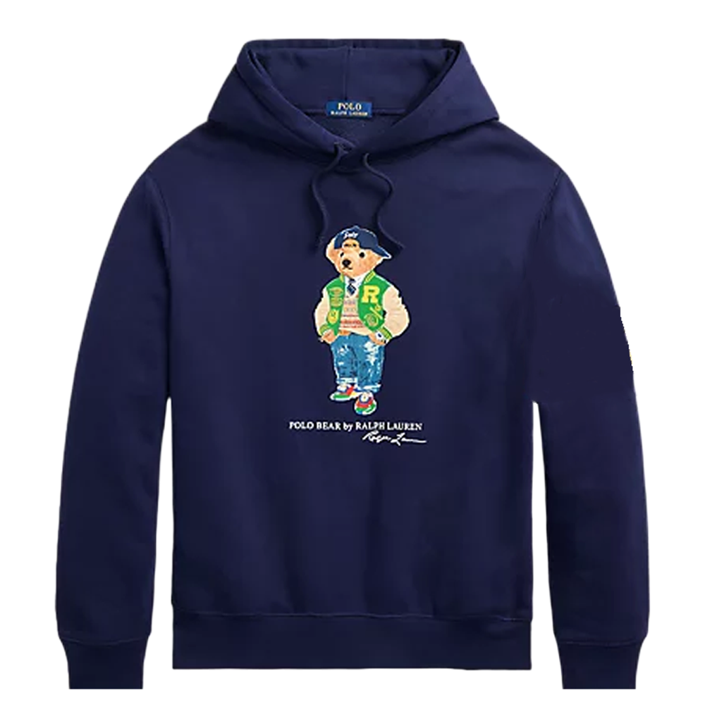 POLO BEAR FLEECE HOODIE NAVY NRML