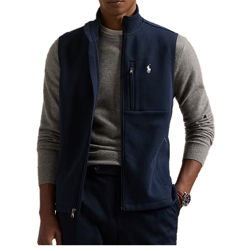 DOUBLE-KNIT VEST NAVY