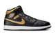 AIR JORDAN 1 MID BLACK METALLIC GOLD