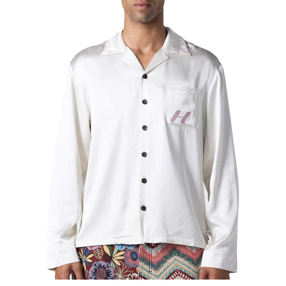 PALM STITCH LONG SLEEVE BUTTON UP