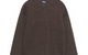 EMBROIDERED V-NECK LOGO SWEATER BROWN