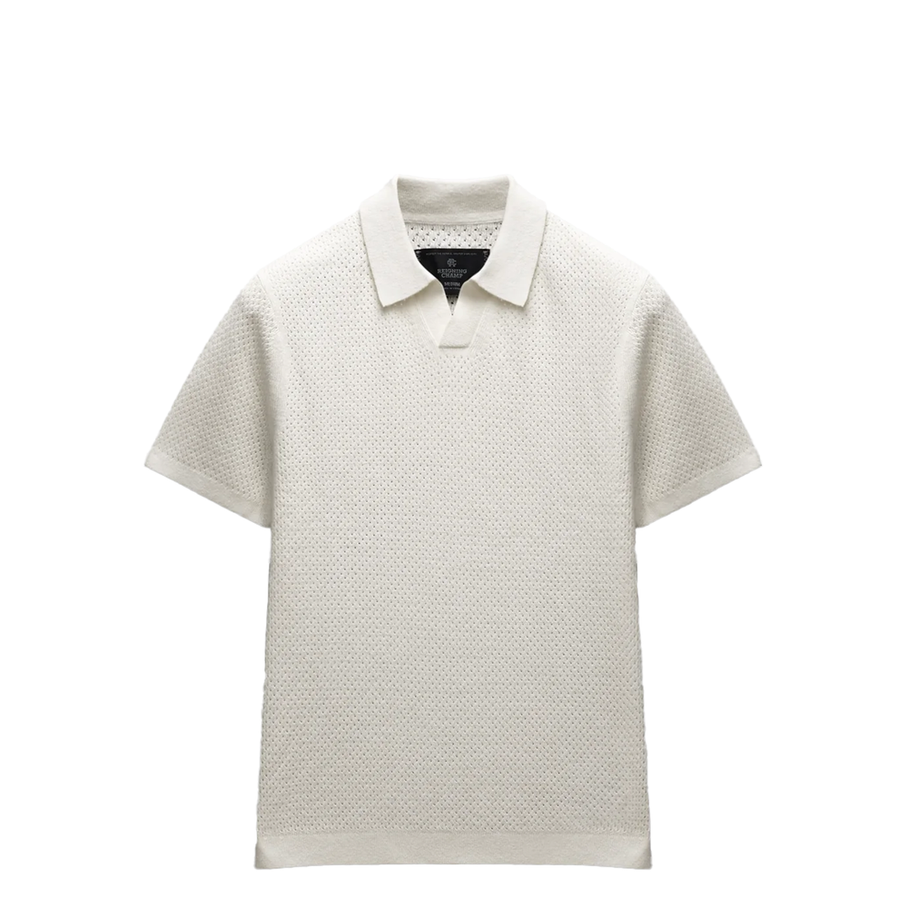 COTTON LINEN VICTOR POLO IVORY