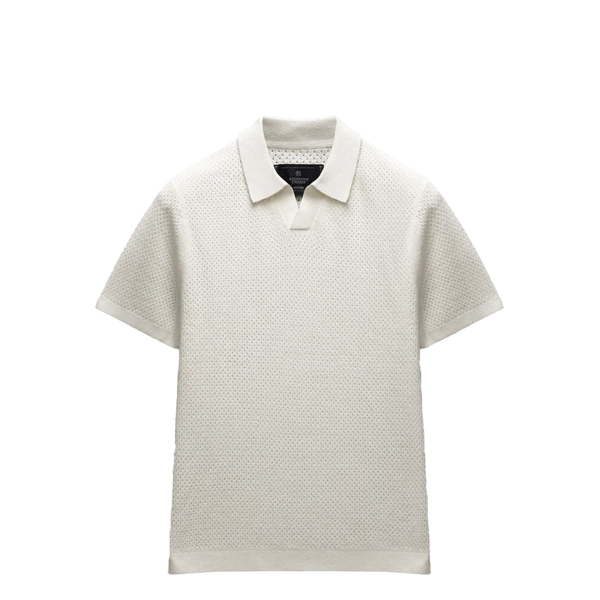 COTTON LINEN VICTOR POLO IVORY