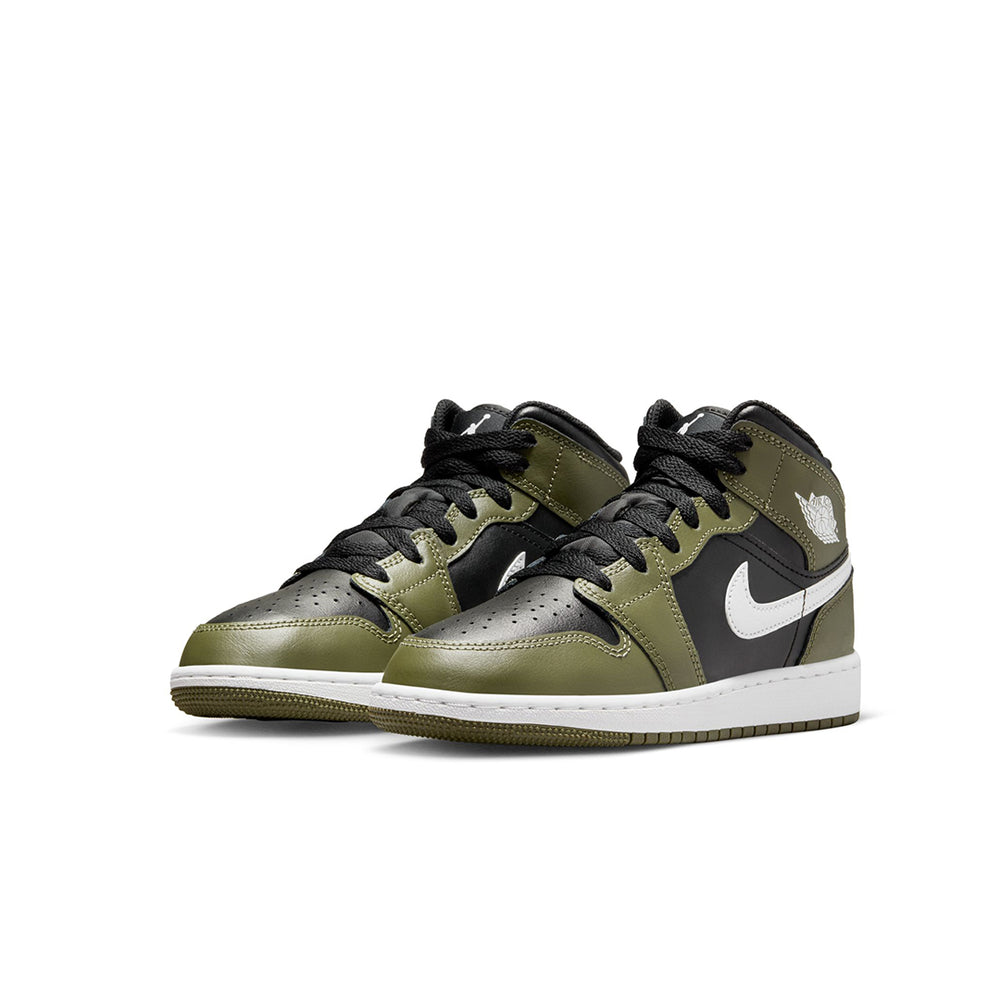 AIR JORDAN 1 (GS) WHITE MEDIUM OLIVE