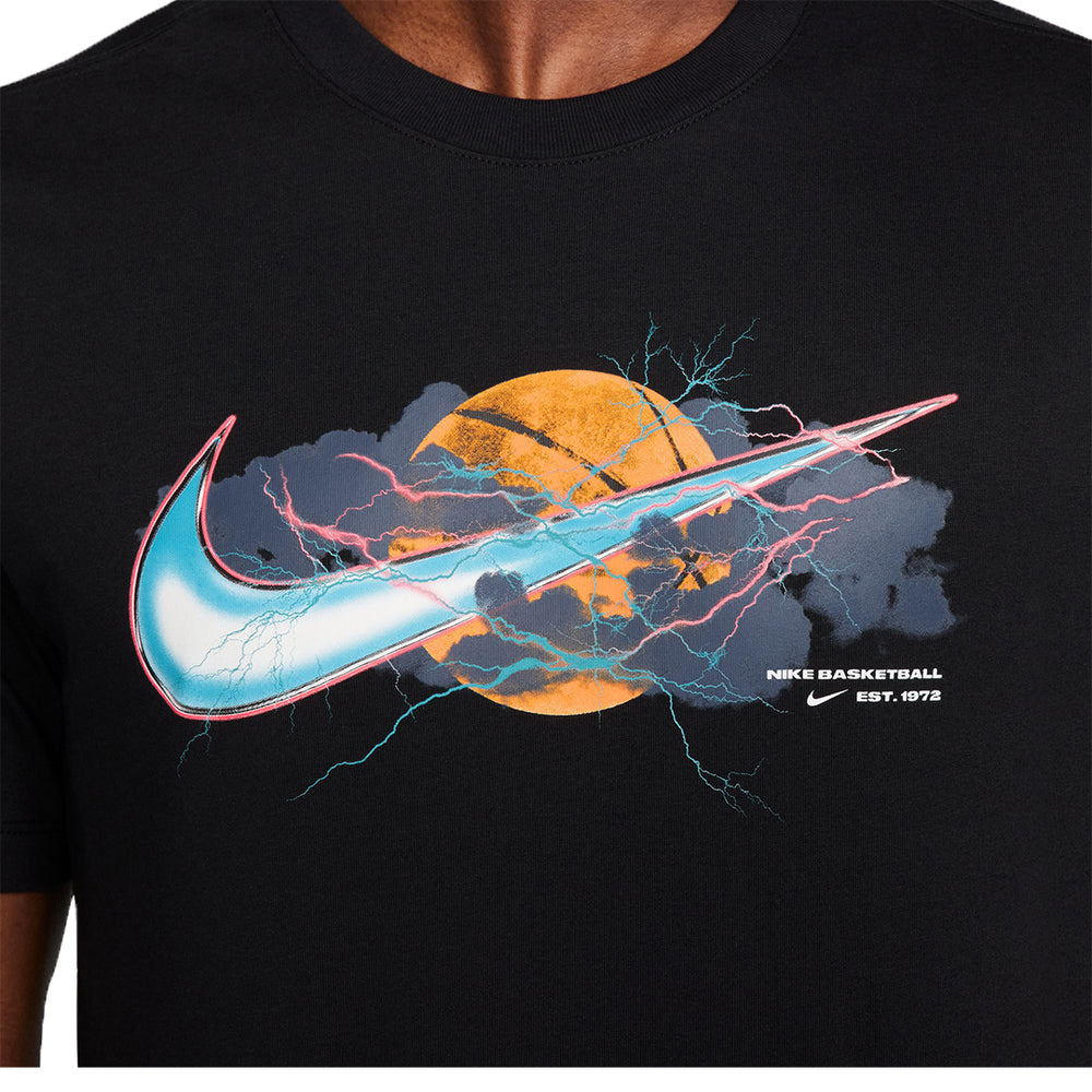 BASKETBALL SWOOSH T-SHIRT BLACK