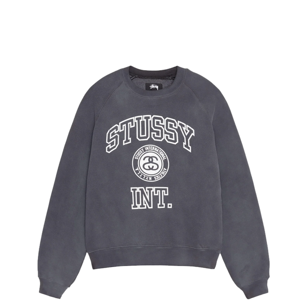 OVERLOCK VARSITY RAGLAN CREWNECK WASHED BLACK