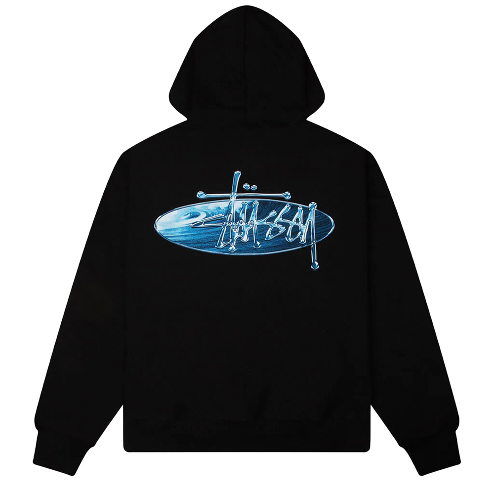 WAVE OVAL HOODIE BLACK