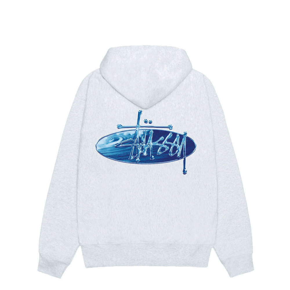 WAVE OVAL HOODIE ASH HEATHER